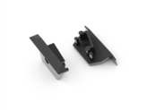 end cap DIAGONAL14 with hole black [20pcs]