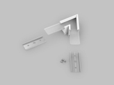 connector LINEA20 60deg white painted /plastic bag