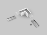 connector LINEA20 90deg white painted /plastic bag