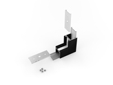 connector LINEA20 270deg bent black /plastic bag