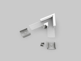 connector LINEA-IN20 60deg white painted /plastic bag