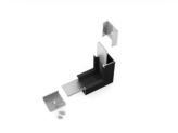 connector LINEA-IN20 90deg bent black anod. /plastic bag