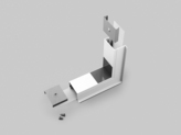 connector VARIO30-07 270deg bent white painted /plastic bag
