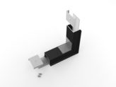 connector VARIO30-07 270deg bent black anod. /plastic bag