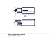 3F XTS11-2 power supply connector black