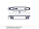 3F XTS14-2 middle power supply connector black