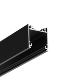 LED profile LINEA20 EE7F/TY 4050 black anod. /plastic bag