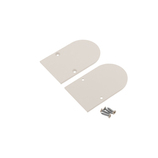 end cap NAMI23 metal almond beige painted [2pcs]