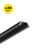 LED profile GROOVE10 BC/UX 2000 black anod. [40pcs]