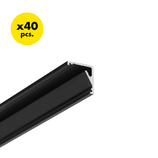 LED profile CABI12 D1E 2000 black anod. [40pcs]