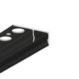LED profile UNI-TILE12 180deg C PLUS 1000 black anod. /plastic bag