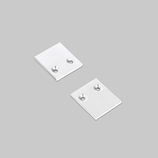 end cap PIXY20-02 metal white /plastic bag  [2pcs]