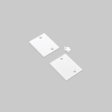 end cap PIXEL33-01 metal white /plastic bag  [2pcs]