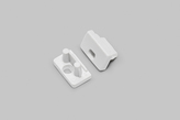 end cap SLIM8 with hole white [20pcs]