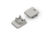 end cap HIDE10 with hole grey [20pcs]