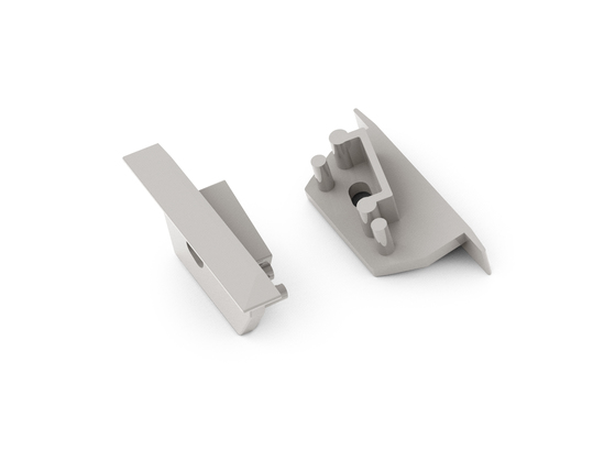 end cap DIAGONAL14 with hole grey [20pcs]