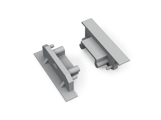end cap GROOVE14 gen2 SQ with hole silver [20pcs]