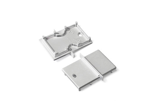 end cap LINEA-IN20-E7 with hole silver [20pcs]