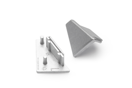(EOL) end cap CORNER10 silver [20pcs]