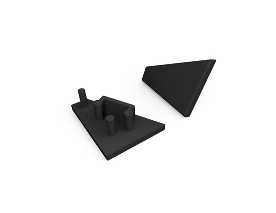end cap CORNER10 gen2 black [20pcs]