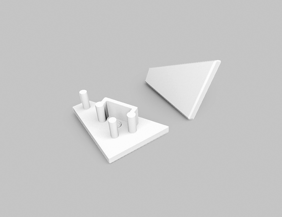 end cap CORNER10 gen2 white [20pcs]