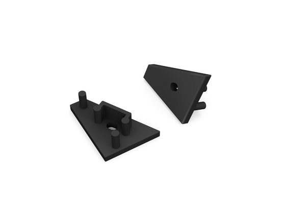 end cap CORNER10 gen2 with hole black [20pcs]