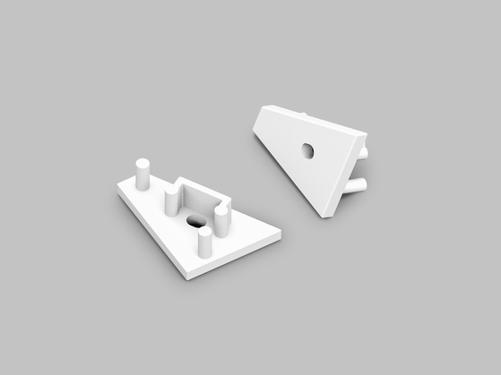 end cap CORNER10 gen2 with hole white [20pcs]