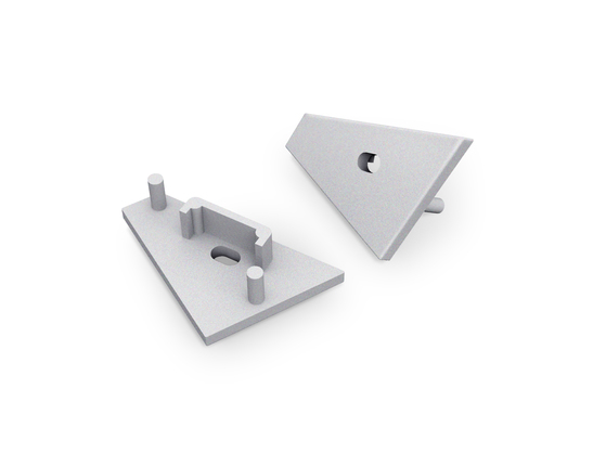 end cap CORNER14 gen2 with hole end cap silver [20pcs]