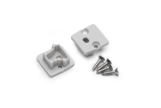 end cap FLOOR12 with hole grey [20pcs]