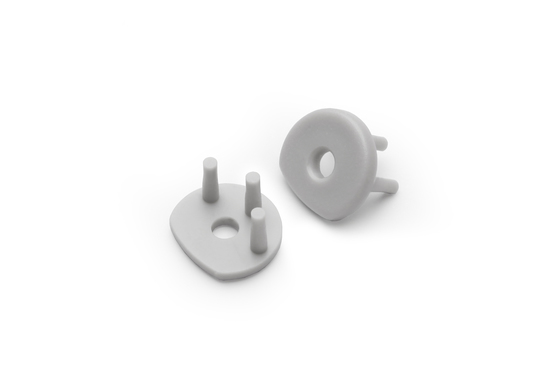 end cap PEN8 with hole grey [20pcs]