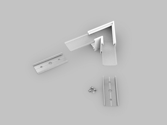 connector LINEA20 60deg white painted /plastic bag
