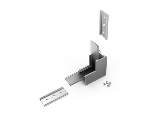 connector LINEA20 90deg bent anod. /plastic bag