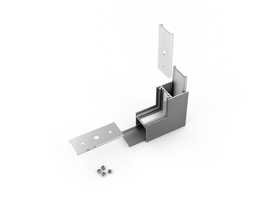 connector LINEA20 270deg bent anod. /plastic bag