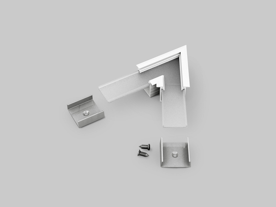 connector LINEA-IN20 60deg white painted /plastic bag