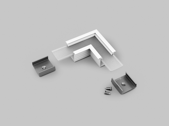 connector LINEA-IN20 90deg white painted /plastic bag