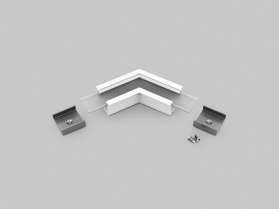 connector LINEA-IN20 120deg white painted /plastic bag