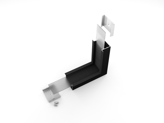 connector VARIO30-07 90deg bent black anod. /plastic bag