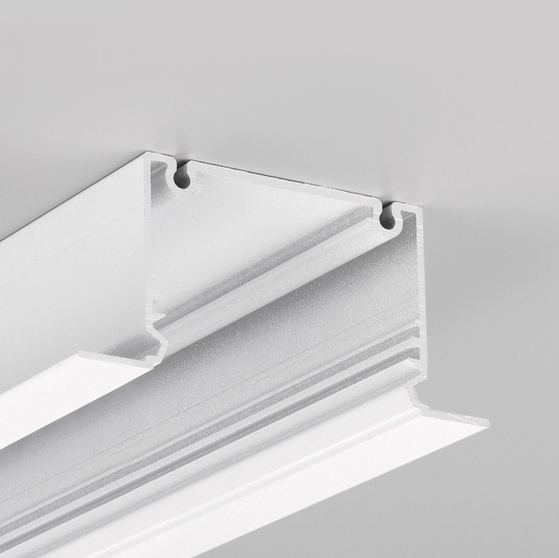 LED profile PHIL recessed C10 2000 white painted RAL9003 /plastic bag
