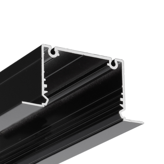 LED profile PHIL recessed C10 4050 black painted RAL9005 /plastic bag