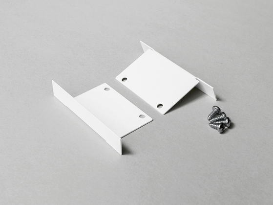 end cap PHIL recessed metal white /plastic bag [2pcs]