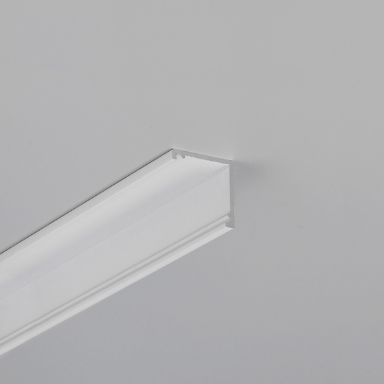 LED profile CABI12 DUO D1E 3000 white painted RAL9003 /plastic bag