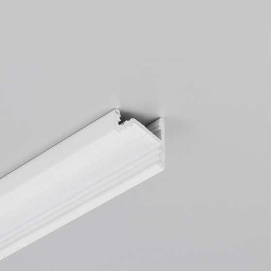 LED profile CORNER10.v2 A1C/U1 4050 white painted RAL9003 /plastic bag