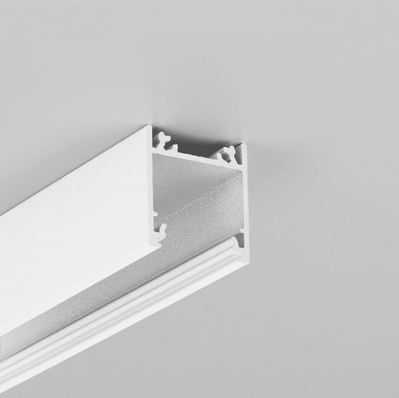 LED profile LINEA20 EE7F/TY 4050 white painted RAL9003 /plastic bag