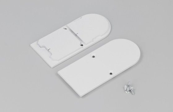 end cap COMBO30-01A-D9 metal white /plastic bag  [2pcs]