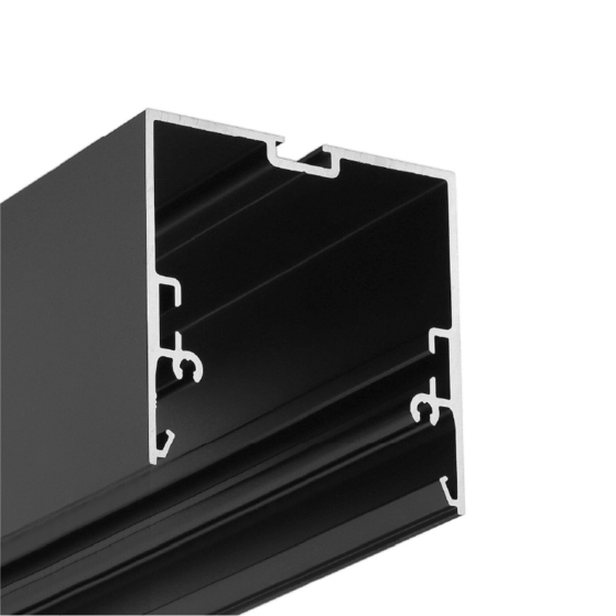 LED profile PHIL.v2 C10/Q9 2000 black anod. /plastic bag
