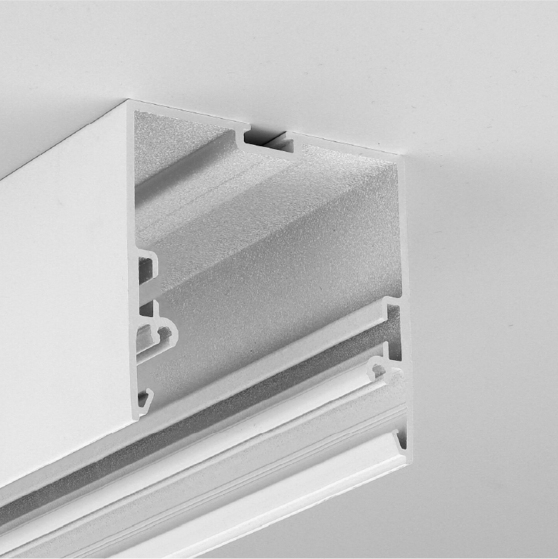 LED profile PHIL.v2 C10/Q9 4050 white painted RAL9003 /plastic bag