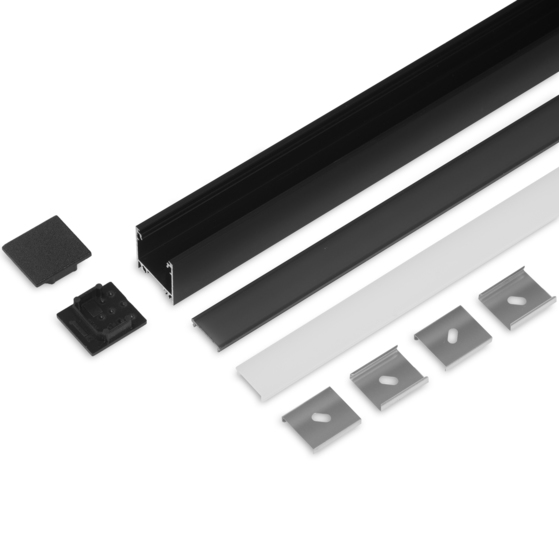 SET STANDARD LINEA20 2000 black anod. + F click