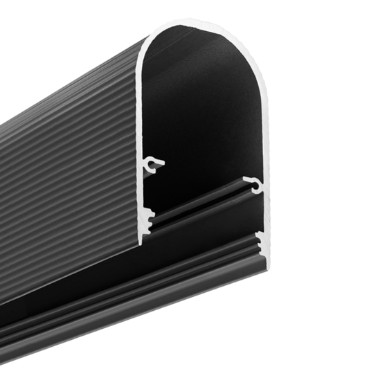 LED profile NAMI23 CD-9 1000 medium black painted  RAL 000 30 00 /plastic bag