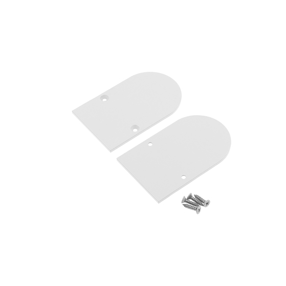 end cap NAMI23 metal white painted [2pcs]
