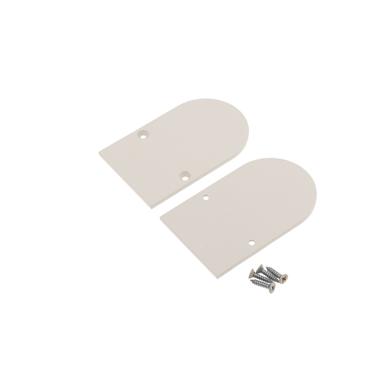 end cap NAMI23 metal almond beige painted [2pcs]